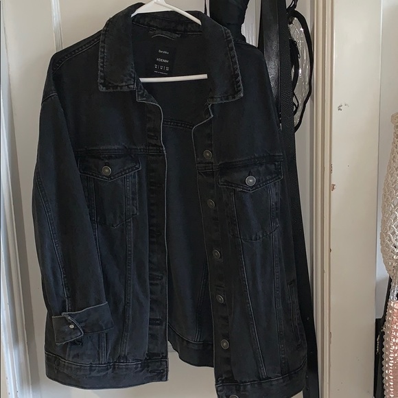 black denim jacket bershka